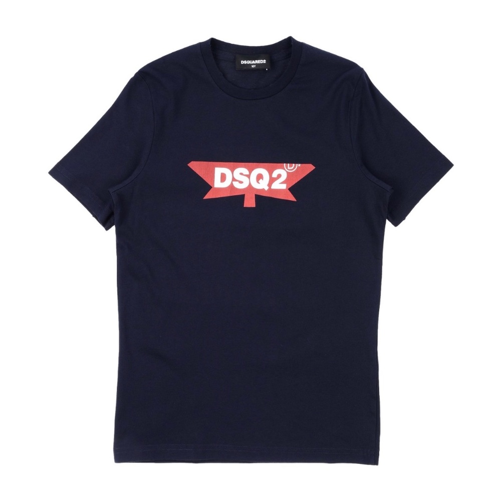 New Dsquared2 Navy Blue Maple Leaf Tshirt